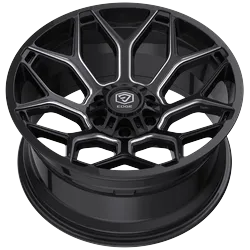 EDGE OFF ROAD 302BM 22X12 GLOSS BLACK W/MILLED ACCENTS
